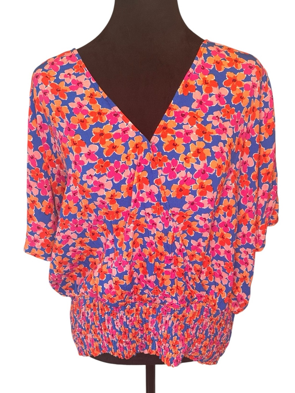 Skies Are Blue Hawaiian Floral Top – Size 2X